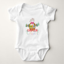 Bodysuit pour bébé de Pâques - Joli lapin et oeuf 