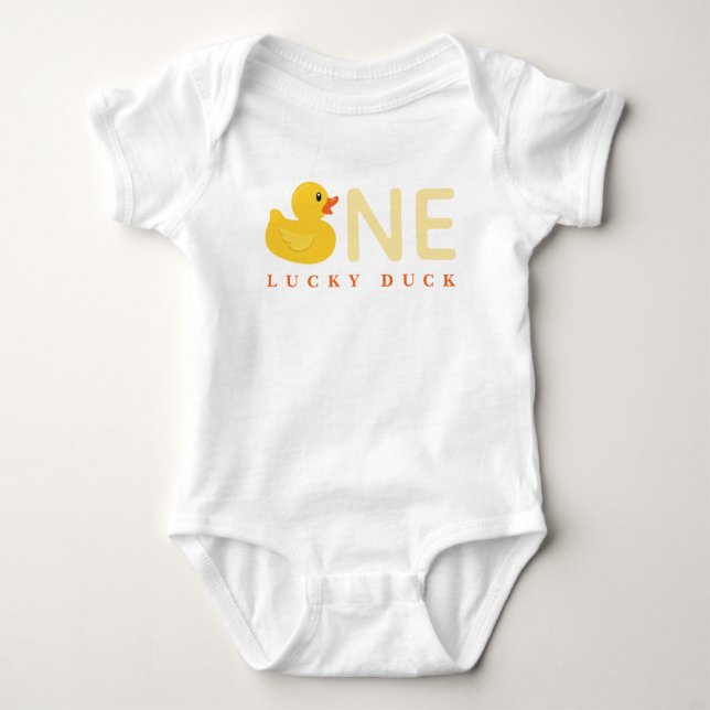 Body Bodysuit pour bébé en caoutchouc jaune - Un chance (Devant)