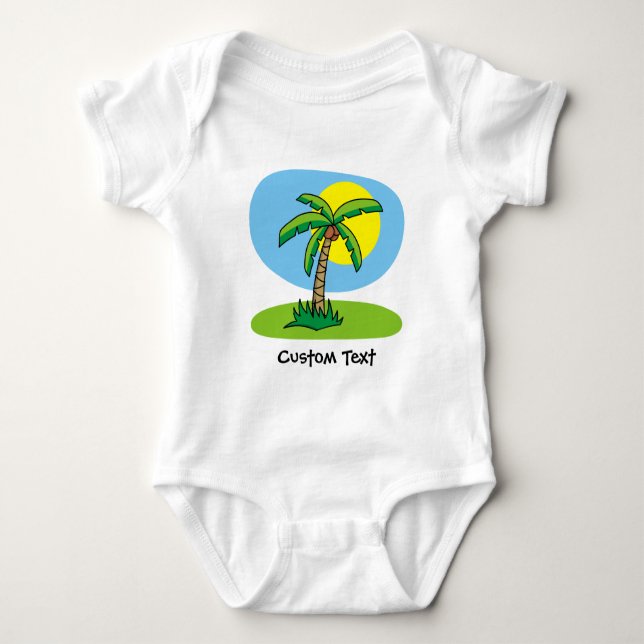 Body Bodysuit pour bébé en dessin de palmier (Devant)