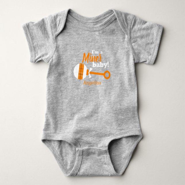 Body Bodysuit pour bébé en rotin orange (Devant)