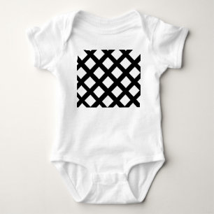 Body Bodysuit pour bébé en treillis (crème et noir)