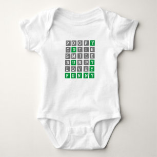 Body Bodysuit pour bébé en wordle personnalisé