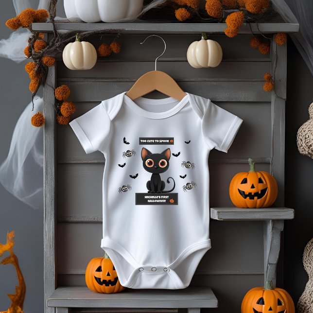 Body Bodysuit pour bébé Halloween - Chat noir mignon pe (Créateur téléchargé)