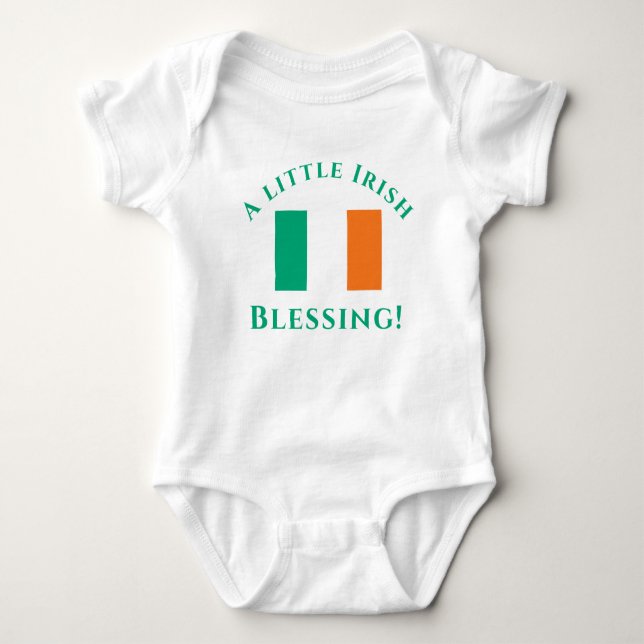 Body Bodysuit pour bébé patriotique irlandais personnal (Devant)