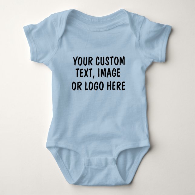 Body Bodysuit pour bébé personnalisé - Desig bleu perso (Devant)