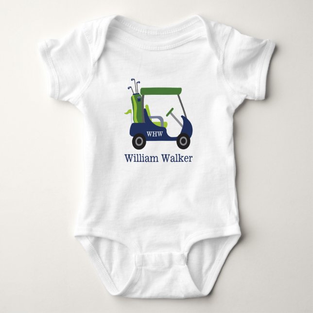 Body Bodysuit pour bébé personnalisé Marine & Green Gol (Devant)