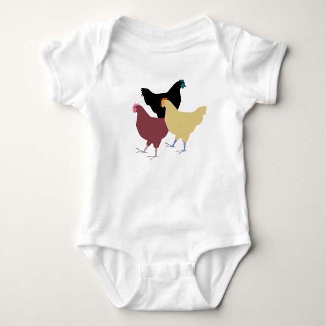 Body Bodysuit pour bébé poulet de la campagne (Devant)