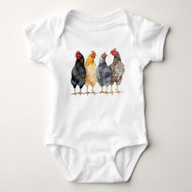 Body Bodysuit pour bébé poulets, Country Toddler Tee (Devant)