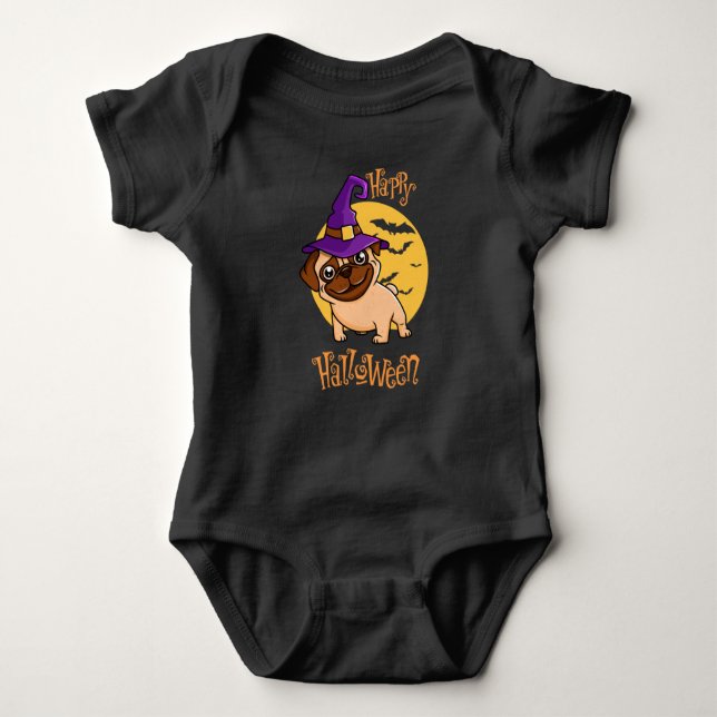Body Bodysuit pour bébé Puggy Halloween (Devant)