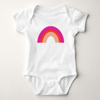 Body Bodysuit pour bébé rose et arc-en-ciel orange