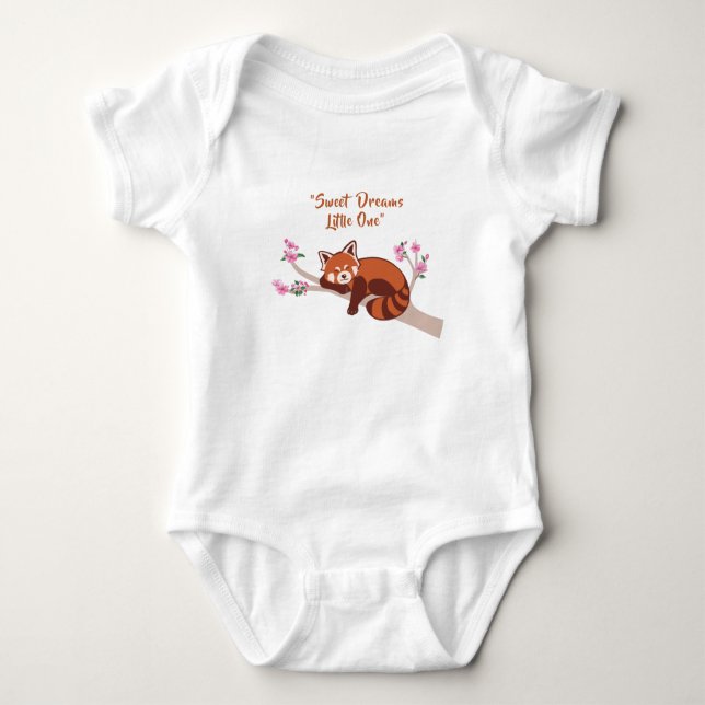 Body Bodysuit pour bébé "Sleepy Red Panda" personnalisa (Devant)