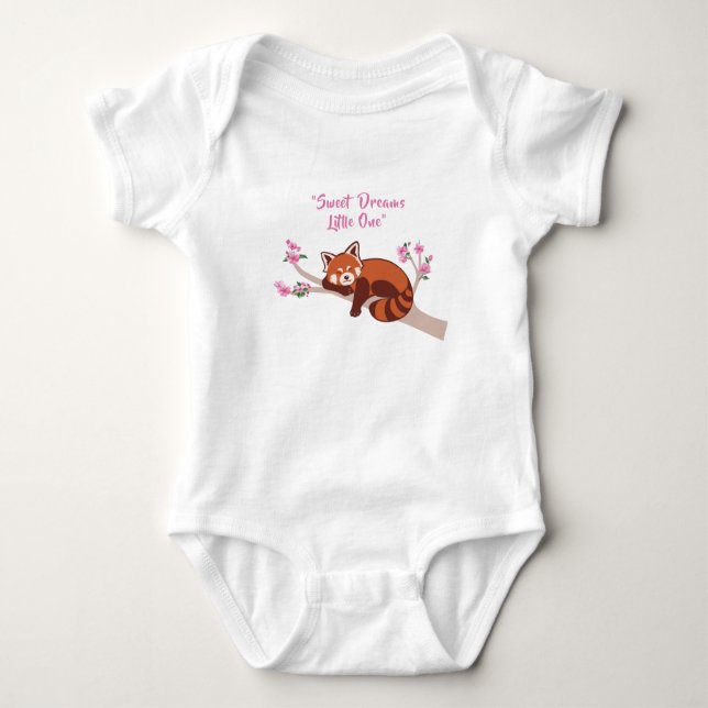 Body Bodysuit pour bébé "Sleepy Red Panda" personnalisa (Devant)
