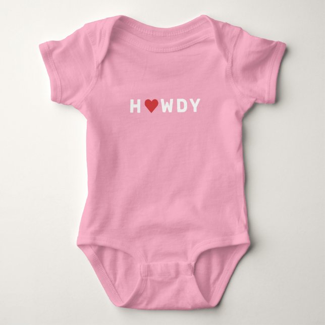 Body Bodysuit pour bébé sur le thème du Texas Howdy (Devant)