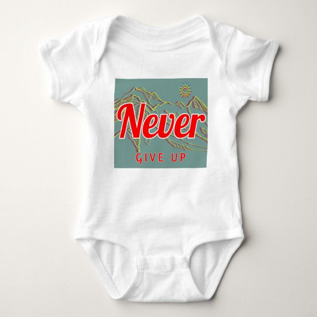 Body Bodysuit pour bébé - Unisex - Ne jamais renoncer (Devant)