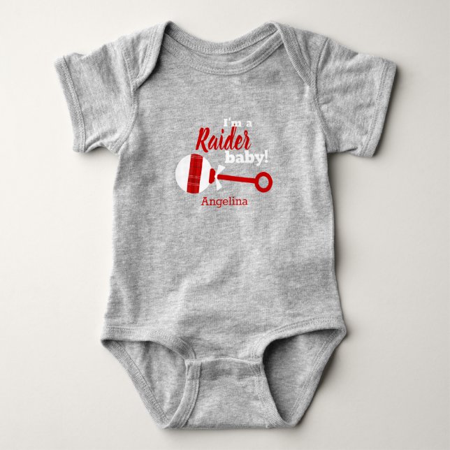 Body Bodysuit Red Plaid Raider Baby (Devant)