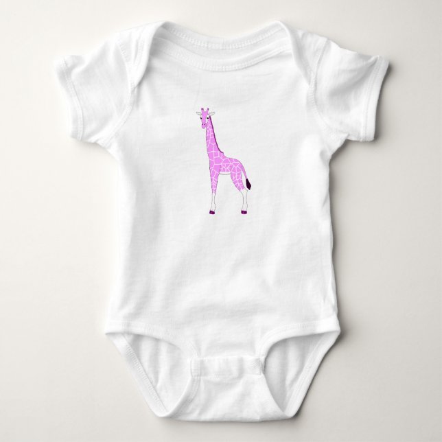 Body Bodysuit rose Baby Giraffe pour bébé (Devant)