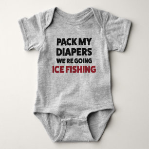 Body Bodysuit T Shirt personnalisable Baby Ice Fishing