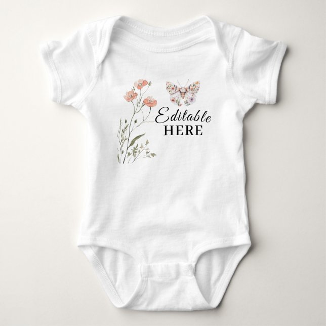 Body Boho Fleur Sauvage Floral Papillon (Devant)