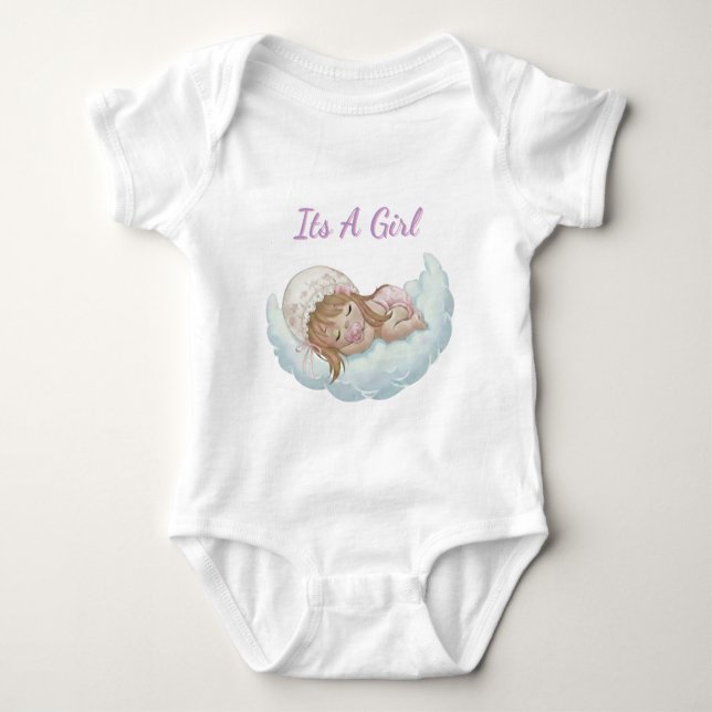 Body Boho floral cloud sleeping baby girl (Devant)