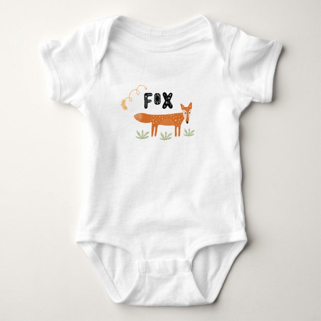 Body Boho Motif Abstrait Red Fox Typographie (Devant)