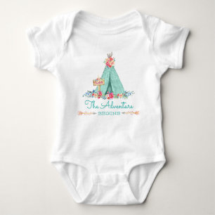 Body Boho Tribal TeePee Adventure Commence Baby Girl