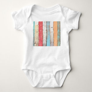 Body Bois vintage : Texture criquée multicolore.