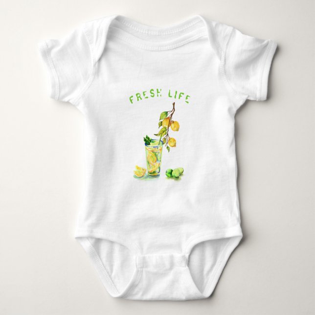 Body Boisson de citron frais Bodysuit pour bébé - Texte (Devant)