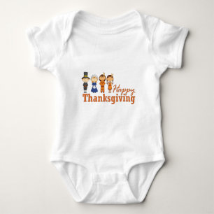 Body Bon thanksgiving avec Pilgrim Amérindien