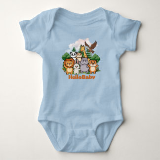 Body Bonjour Bébé Mignons Animaux de la Forêt Crèche Bé