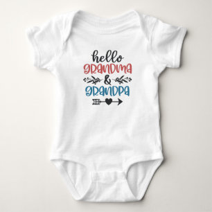 Body Bonjour grand-mère et grand-père Faire-part de g