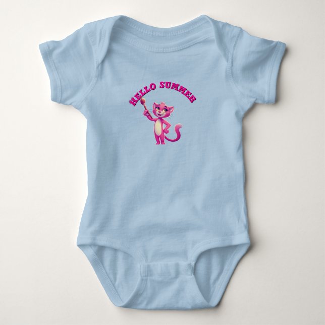 Body Bonjour, maillot de bébé d'été (Devant)
