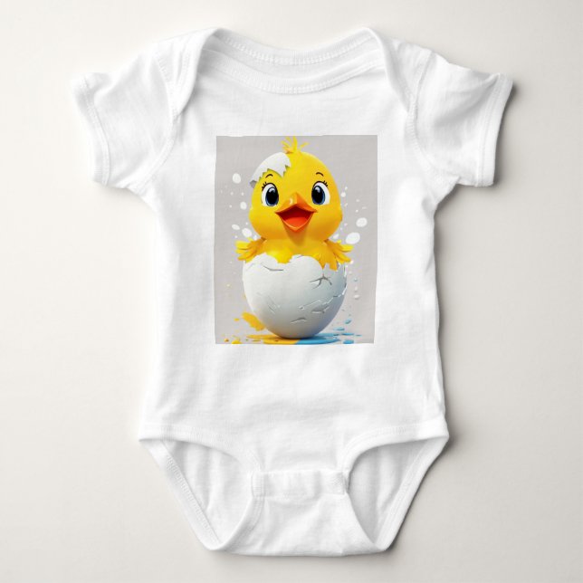 Body Bonjour tout le monde ! Chic Chick Baby Bodysuit (Devant)