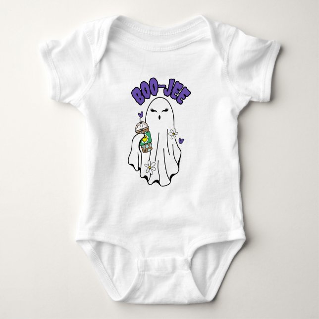 Body Boo-Jee Cute halloween Ghost avec café glacé (Devant)