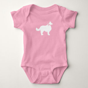 Body Border Collie Chien Baby Shower Chiot Rose Fille