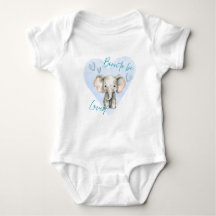 Born to Be Loved – Cute Elephant Baby Bodysuit