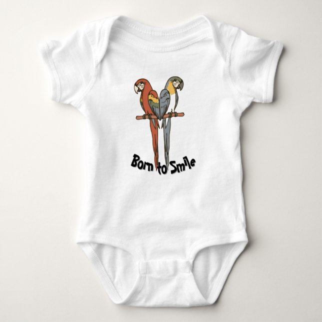 Body Born to Smile Parrot Baby Bodysuit (Devant)