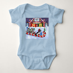 Body Boston Terriers Sucre de canne Père Noël Christmas