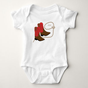 Body Bottes et lasso de cowboy rouges et Brown, personn