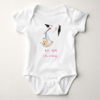 Bouche portant bébé Bodysuit Maman Je viens