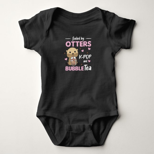 Body Boule Thé Otter Avec Chocolat Animaux mignons (Devant)