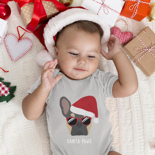 Body Bouledogue français bleu et fauve pour Noël