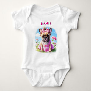 Body Bouledogue français Fleurs Bouledogue français