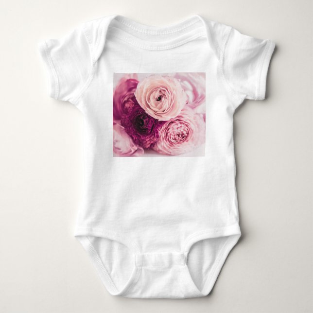 Body Bouquet rose romantique : marque vintage. (Devant)