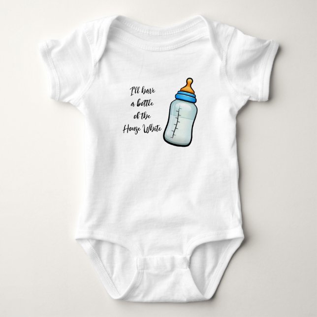 Body Bouteille Bébé Maison Blanche (Devant)