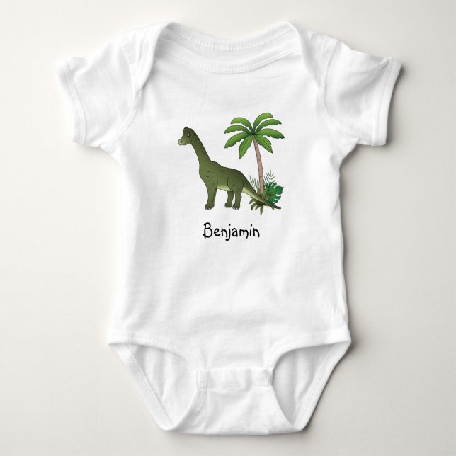 Body Brachiosaure dinosaure heureux avec nom personnali (Devant)