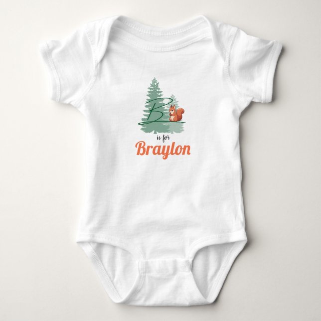 Body Braylon Nom Lettre de révélation Écureuil de garço (Devant)