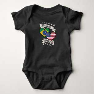 Body Brésil Amérique du coeur drapeaux Brésil Amérique