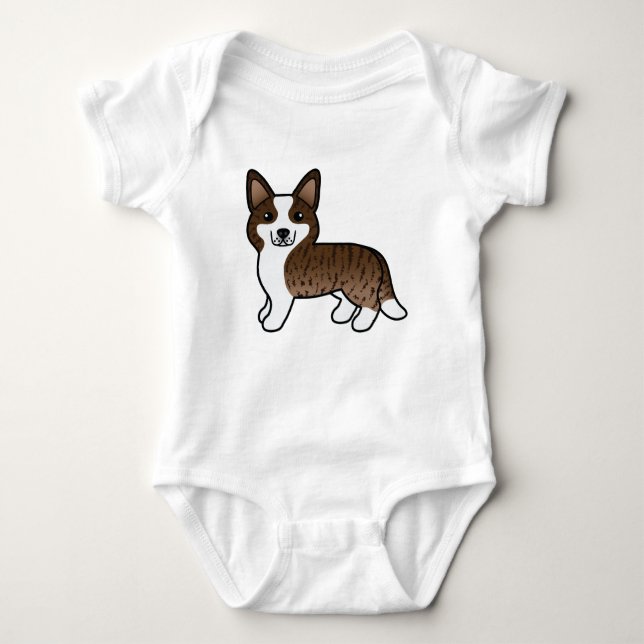 Body Brindle Cardigan Welsh Corgi Cartoon Chien (Devant)