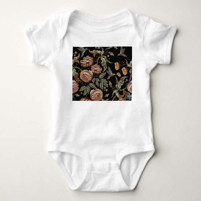 Body Broderie rose, Style Renaissance. (Devant)