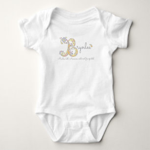 Body Brynlee filles nom signifiant B monogramme vêtemen